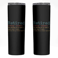Funny Retirement Party Skinny Tumbler Retired Definition Funny Retirement Gag