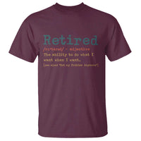 Funny Retirement Party T Shirt Retired Definition Funny Retirement Gag