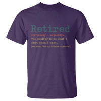 Funny Retirement Party T Shirt Retired Definition Funny Retirement Gag