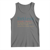 Funny Retirement Party Tank Top Retired Definition Funny Retirement Gag
