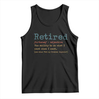 Funny Retirement Party Tank Top Retired Definition Funny Retirement Gag