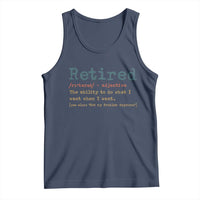 Funny Retirement Party Tank Top Retired Definition Funny Retirement Gag