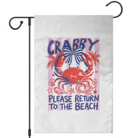 Summer Vacation Garden Flag If Crabby Return To Beach Retro Graphic