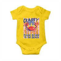Summer Vacation Baby Onesie If Crabby Return To Beach Retro Graphic