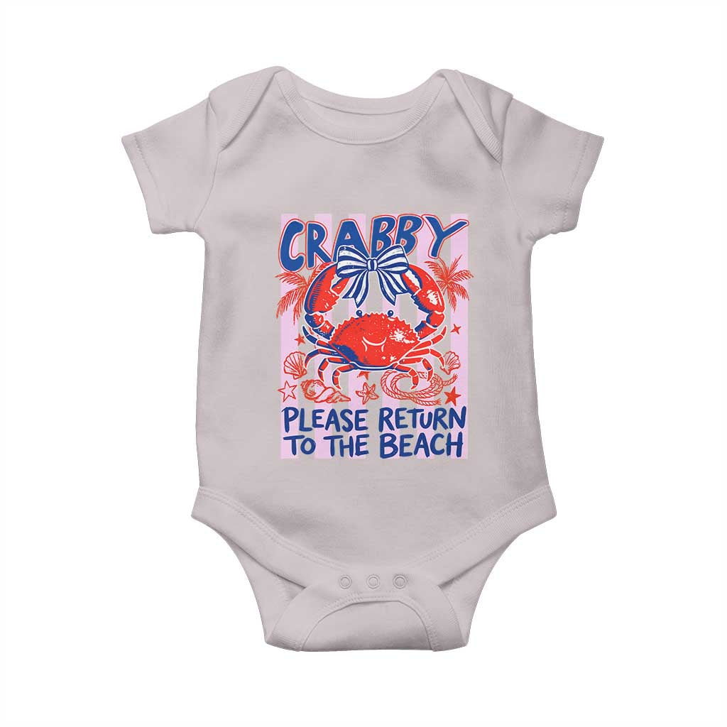 Summer Vacation Baby Onesie If Crabby Return To Beach Retro Graphic