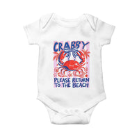 Summer Vacation Baby Onesie If Crabby Return To Beach Retro Graphic