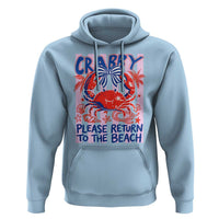 Summer Vacation Hoodie If Crabby Return To Beach Retro Graphic