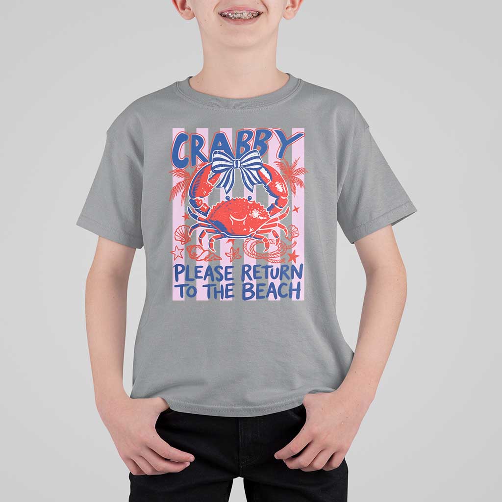 Summer Vacation T Shirt For Kid If Crabby Return To Beach Retro Graphic