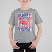 Summer Vacation T Shirt For Kid If Crabby Return To Beach Retro Graphic