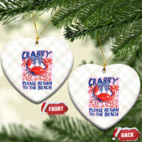 Summer Vacation Ceramic Ornament If Crabby Return To Beach Retro Graphic