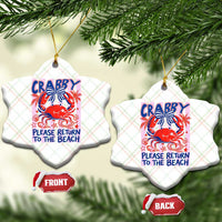 Summer Vacation Ceramic Ornament If Crabby Return To Beach Retro Graphic
