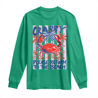 Summer Vacation Long Sleeve Shirt If Crabby Return To Beach Retro Graphic
