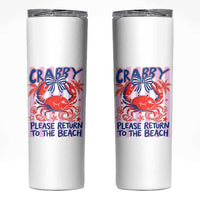 Summer Vacation Skinny Tumbler If Crabby Return To Beach Retro Graphic