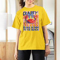 Summer Vacation T Shirt For Women If Crabby Return To Beach Retro Graphic
