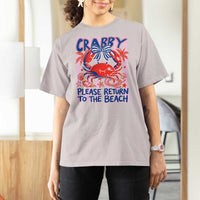 Summer Vacation T Shirt For Women If Crabby Return To Beach Retro Graphic