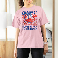 Summer Vacation T Shirt For Women If Crabby Return To Beach Retro Graphic