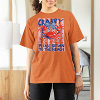 Summer Vacation T Shirt For Women If Crabby Return To Beach Retro Graphic