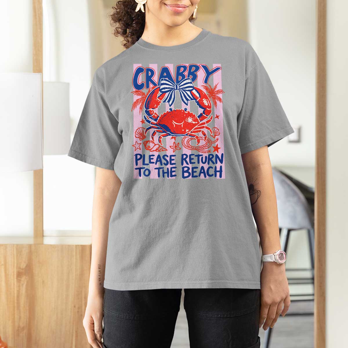 Summer Vacation T Shirt For Women If Crabby Return To Beach Retro Graphic