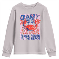Summer Vacation Youth Sweatshirt If Crabby Return To Beach Retro Graphic