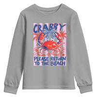 Summer Vacation Youth Sweatshirt If Crabby Return To Beach Retro Graphic