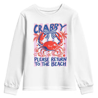 Summer Vacation Youth Sweatshirt If Crabby Return To Beach Retro Graphic