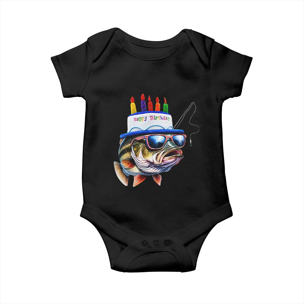 Bass Fishing Birthday Baby Onesie Fish Party Theme