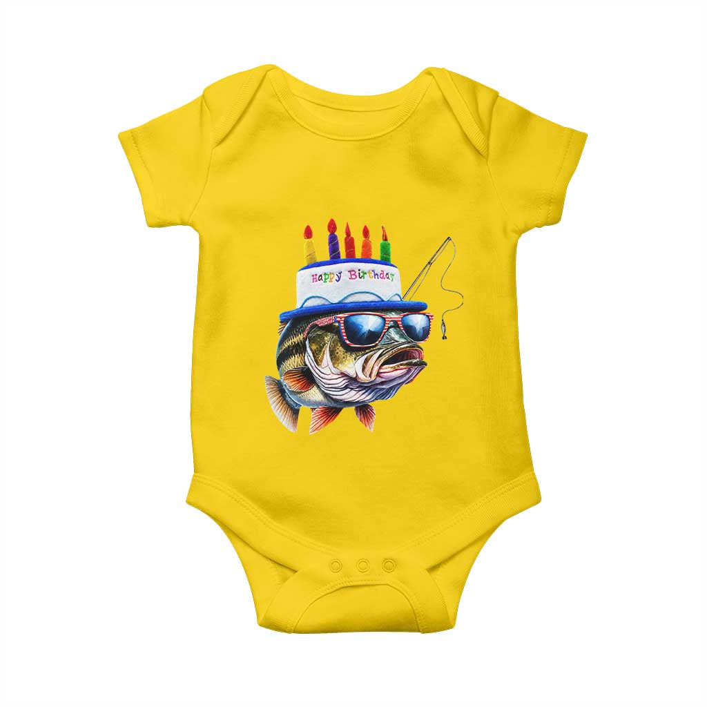 Bass Fishing Birthday Baby Onesie Fish Party Theme