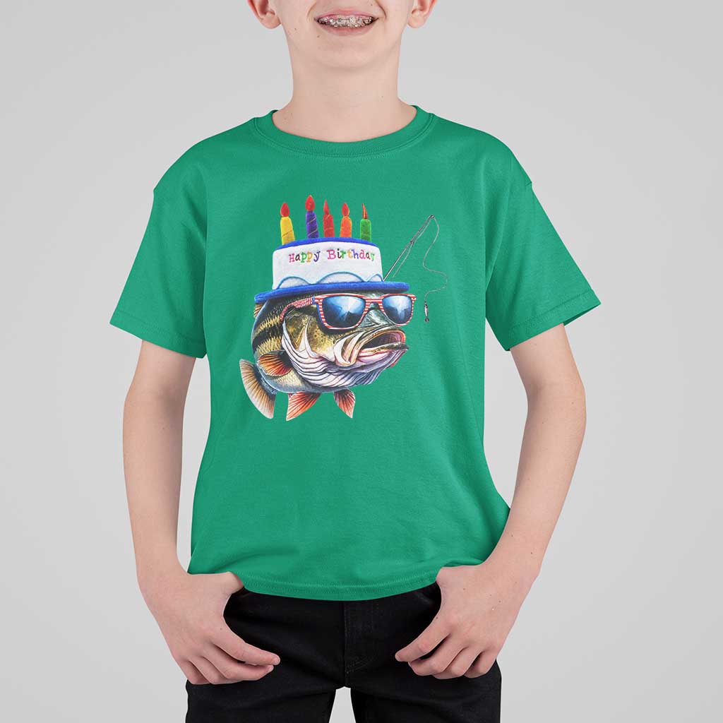 Bass Fishing Birthday T Shirt For Kid Fish Party Theme