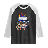 Bass Fishing Birthday Raglan Shirt Fish Party Theme