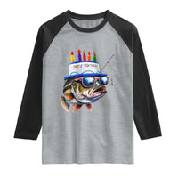 Bass Fishing Birthday Raglan Shirt Fish Party Theme