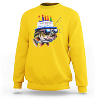 Bass Fishing Birthday Sweatshirt Fish Party Theme