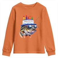 Bass Fishing Birthday Youth Sweatshirt Fish Party Theme