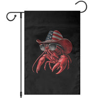 Funny Western Country Crawfish Lover Graphic Garden Flag American Flag Cowboy Lobster Patriotic Cajun Season