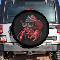 Funny Western Country Crawfish Lover Graphic Spare Tire Cover American Flag Cowboy Lobster Patriotic Cajun Season