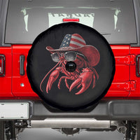 Funny Western Country Crawfish Lover Graphic Spare Tire Cover American Flag Cowboy Lobster Patriotic Cajun Season