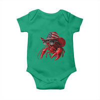 Funny Western Country Crawfish Lover Graphic Baby Onesie American Flag Cowboy Lobster Patriotic Cajun Season