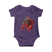 Funny Western Country Crawfish Lover Graphic Baby Onesie American Flag Cowboy Lobster Patriotic Cajun Season
