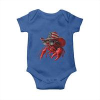 Funny Western Country Crawfish Lover Graphic Baby Onesie American Flag Cowboy Lobster Patriotic Cajun Season