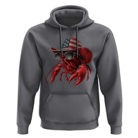 Funny Western Country Crawfish Lover Graphic Hoodie American Flag Cowboy Lobster Patriotic Cajun Season