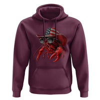 Funny Western Country Crawfish Lover Graphic Hoodie American Flag Cowboy Lobster Patriotic Cajun Season