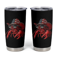 Funny Western Country Crawfish Lover Graphic Tumbler Cup American Flag Cowboy Lobster Patriotic Cajun Season