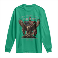 Eagle 250th Anniversary USA Long Sleeve Shirt 250 Years Faith Freedom Legacy One Nation Under God Flag