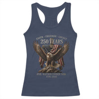 Eagle 250th Anniversary USA Racerback Tank Top 250 Years Faith Freedom Legacy One Nation Under God Flag
