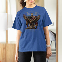 Eagle 250th Anniversary USA T Shirt For Women 250 Years Faith Freedom Legacy One Nation Under God Flag