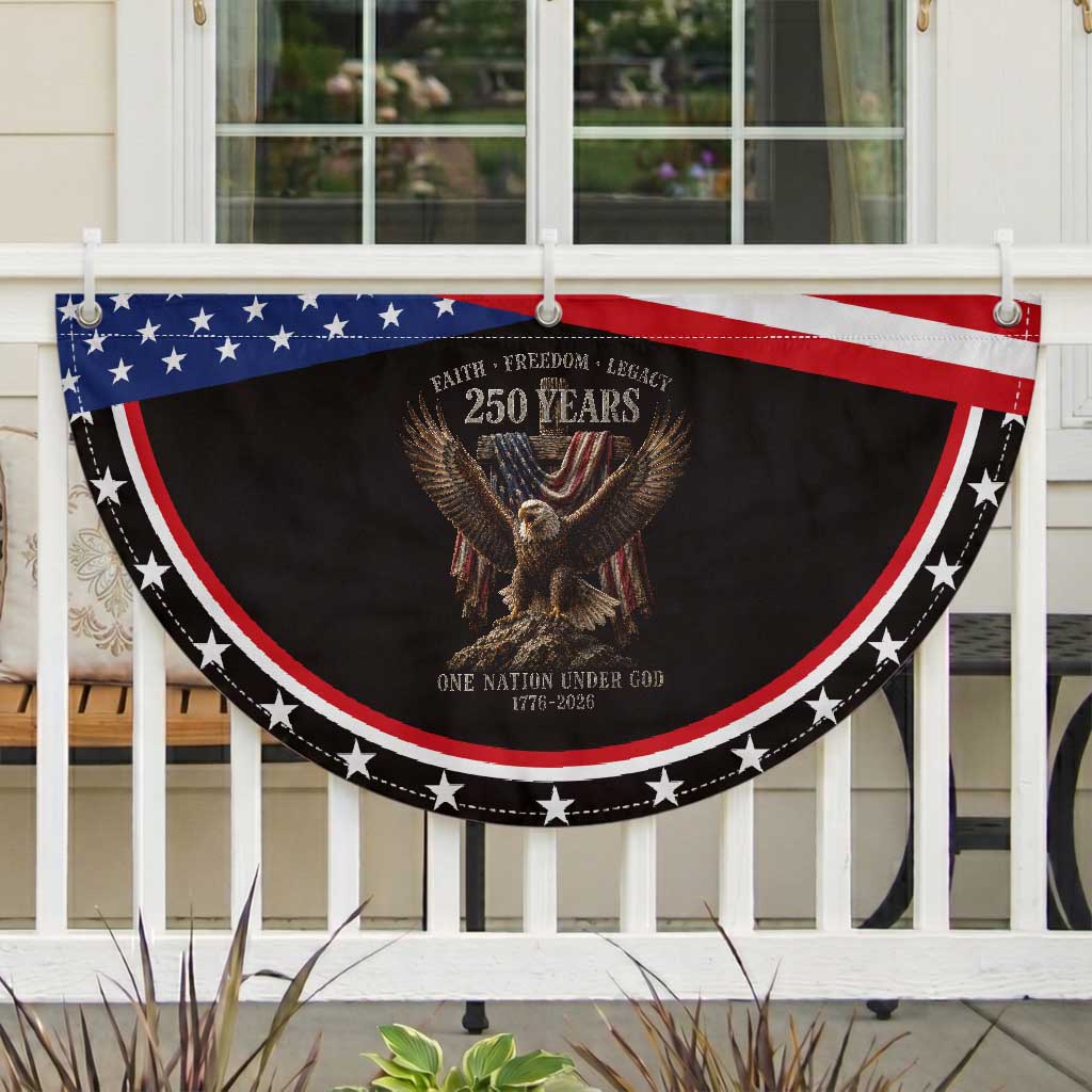 Eagle 250th Anniversary USA Patriotic Fan Flag 250 Years Faith Freedom Legacy One Nation Under God Flag