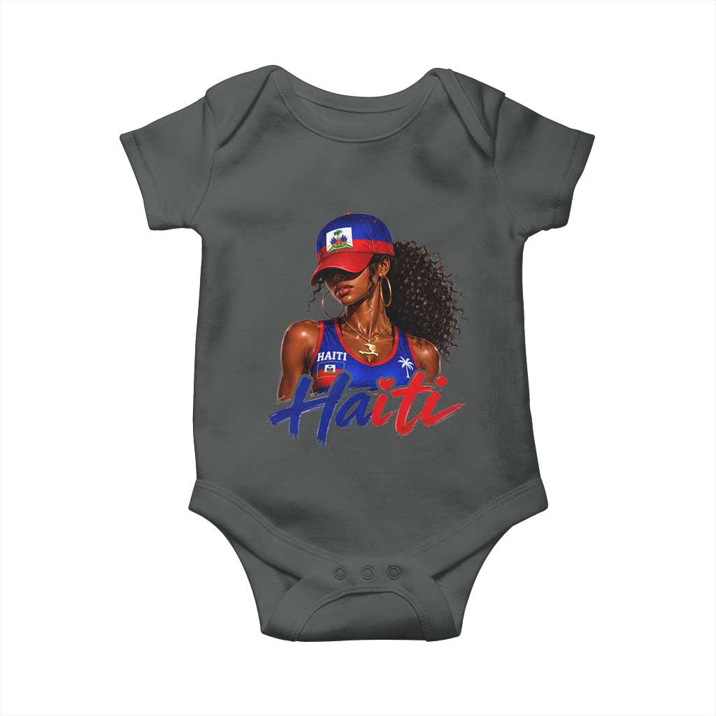 Haitian Girl Baby Onesie Melanin Black Girls Haiti Flag Proud Haitienne