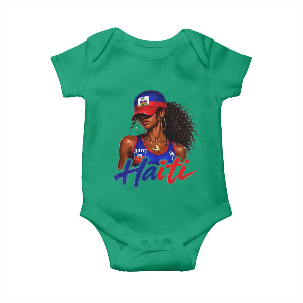 Haitian Girl Baby Onesie Melanin Black Girls Haiti Flag Proud Haitienne