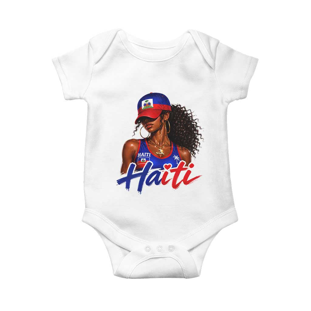 Haitian Girl Baby Onesie Melanin Black Girls Haiti Flag Proud Haitienne