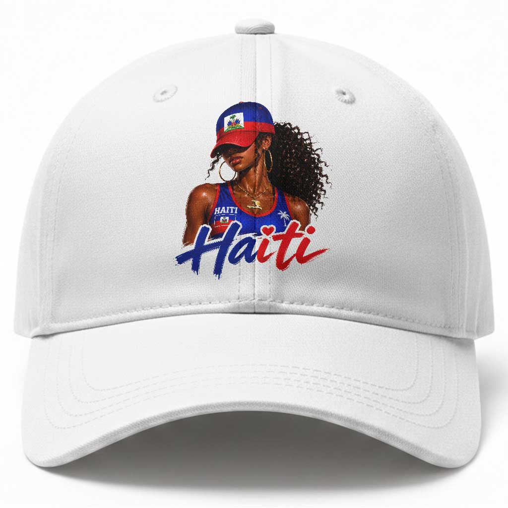 Haitian Girl Baseball Cap Melanin Black Girls Haiti Flag Proud Haitienne