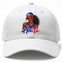 Haitian Girl Baseball Cap Melanin Black Girls Haiti Flag Proud Haitienne